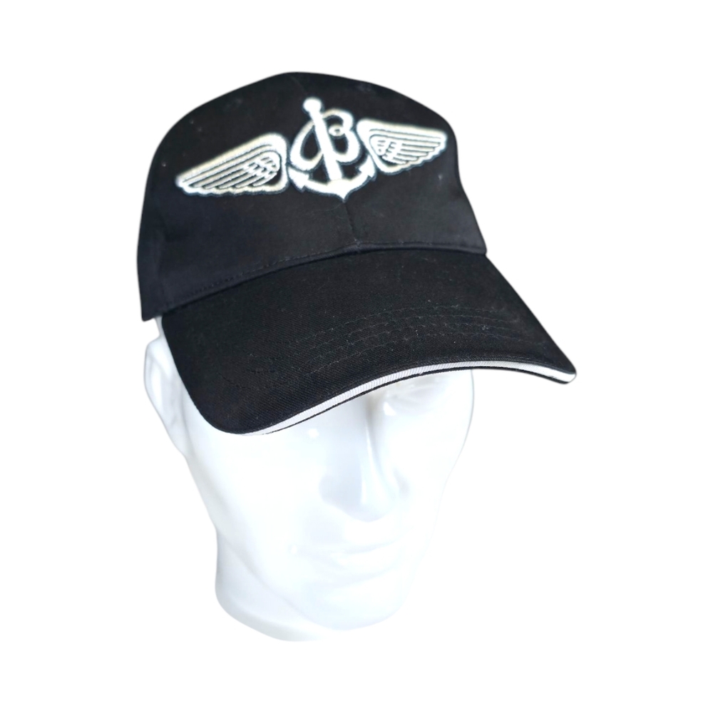 Breitling 1884 Hat Black Embroidered Watch Big Logo Adjustable Cap Strapback